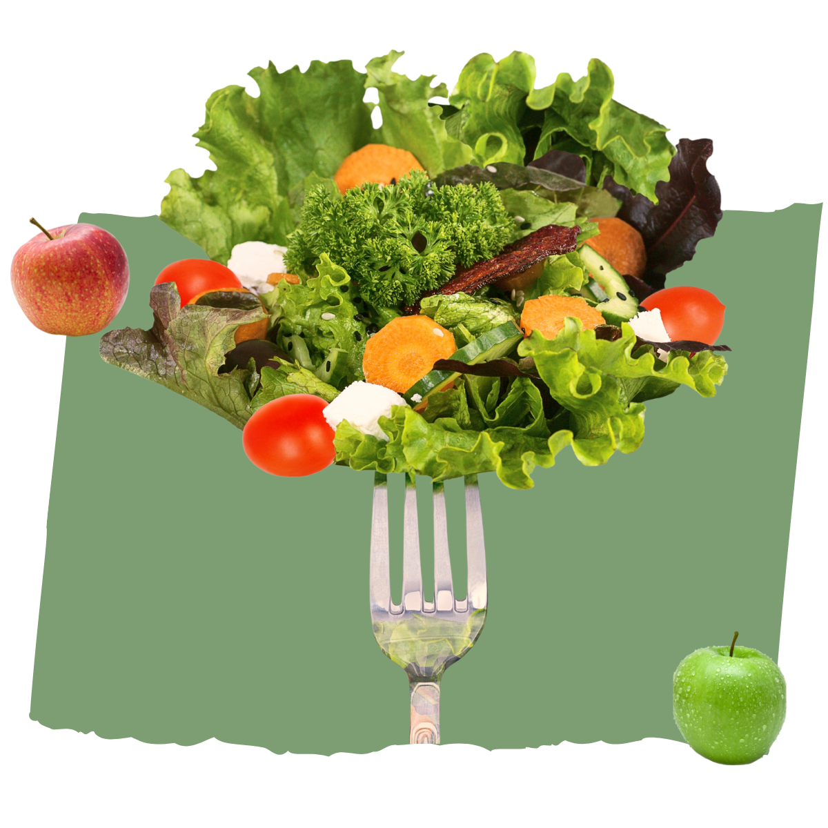 Salad on a fork Salad on a fork